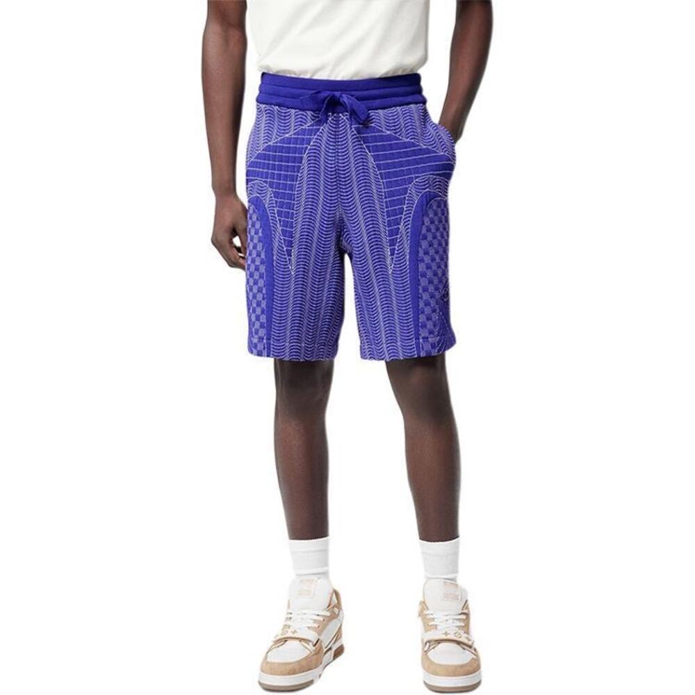 Louis Vuitton 2022 Blue Graphic Print Damier Jogger Short L Made in ITALY NEW